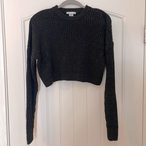 Cropped black urban outfitters sweater. Size S.